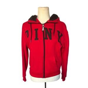 PINK- Women’s Victoria Secret Red Fur Hoodie